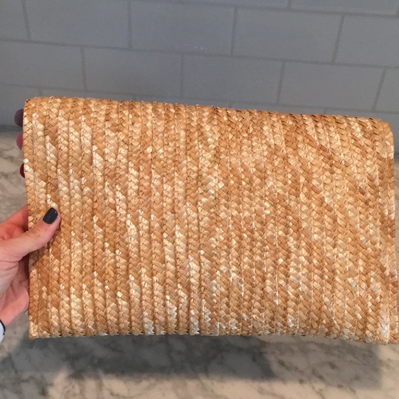 Woven Clutch with Rainbow Poms - Picture 2 of 3